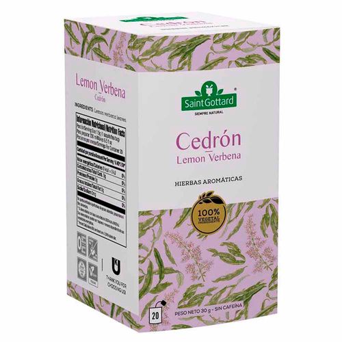 Infusiones SAINT GOTTARD Hierbas Aromáticas de Cedrón Caja 20un