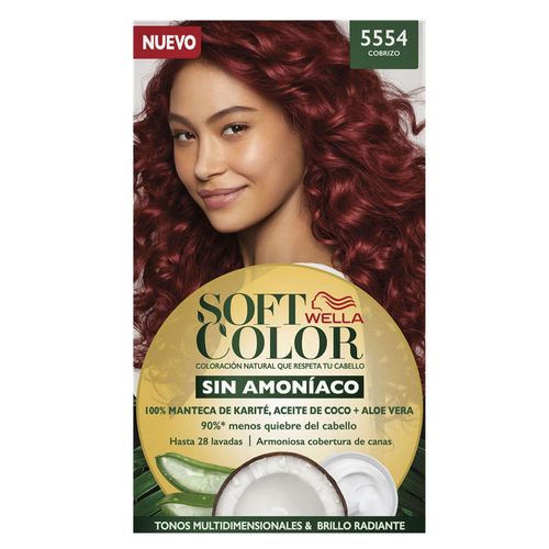 Tinte para Cabello SOFT COLOR Sin Amoníaco 5554 Cobrizo Caja 1un