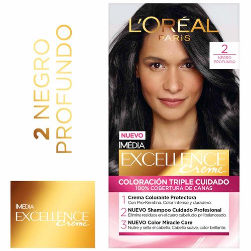 Tinte para Cabello EXCELLENCE Negro 2 Caja 1un