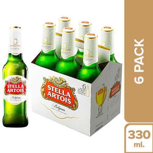Cerveza STELLA ARTOIS Botella 330ml 6 Pack