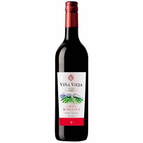 Vino VIÑA VIEJA Borgoña Semi Seco Botella 750ml Paquete 2un