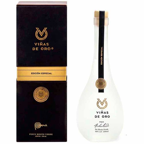 Pisco VIÑAS DE ORO Acholado Mosto Verde Botella 500ml