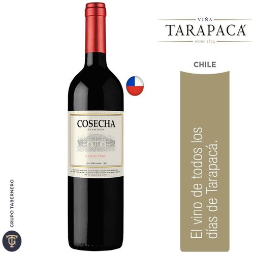 Vino Tinto TARAPACA Cosecha Carmenere Botella 750ml