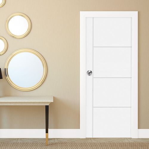 Puerta HDF blanca Victoria 4x80x207cm