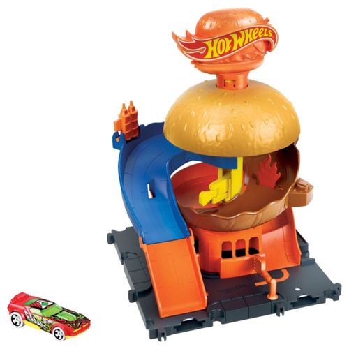 Set De Juego Hotwheels Tienda De Hamburguesas Hdr26