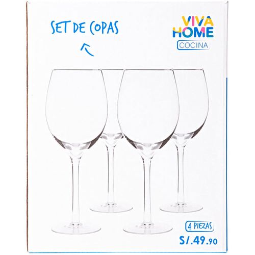 Set de Copas de Vino VIVA HOME Caja 4un