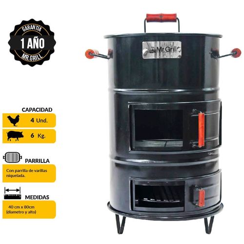 Cilindro Ahumador Chico MR. GRILL + Funda