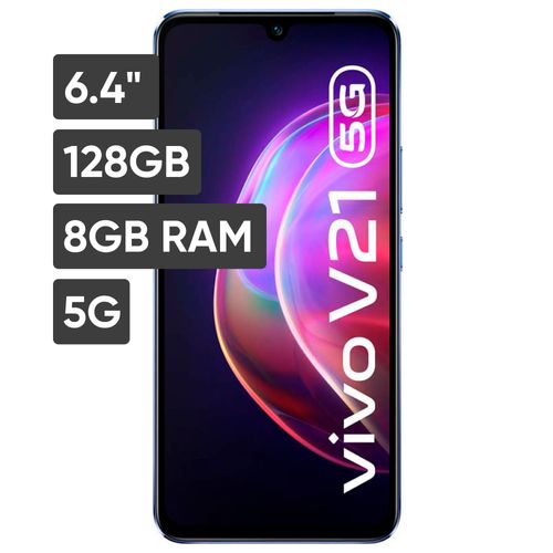 Smartphone VIVO V21 6.4'' 8GB 128GB Triple 64MP+8MP+2MP Negro Crepúsculo