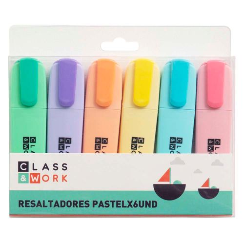 Resaltadores CLASS&WORK JP9913AG Pastel Caja 2un