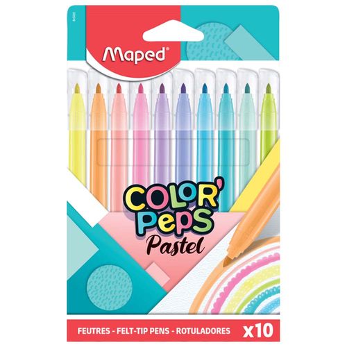 Plumones Pastel MAPED Color'Peps Caja 10 un