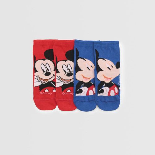 Medias Antideslizantes Pack De 2 Mickey Mouse Para Niño Combo1