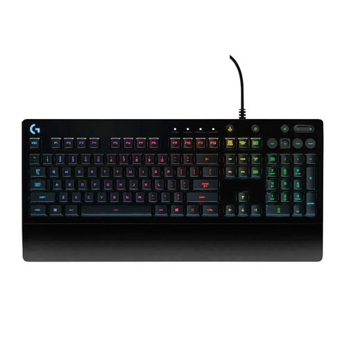 Teclado gamer Logitech G213 Prodigy alámbrico, conexión usb, luces RGB