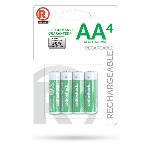 Baterías recargables Radioshack AA x4 2500 mAh