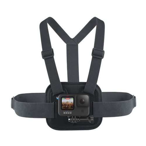 Arnés con soporte para pecho GoPro, compatible con Hero 10, Hero 9, Hero 8, Hero 7, Hero 6, Hero 5, Hero 4, ajustable, negro