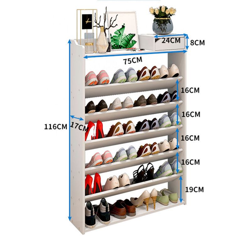 HOMEFORT - Zapatera de madera de 7 niveles tipo torre, ideal como  organizador vertical de zapatos para el recibidor.