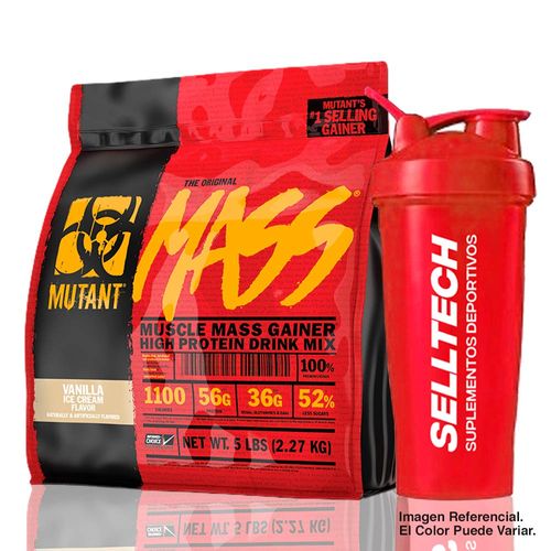 Ganador de Peso Mutant Mass 5 lb Vainilla + Shaker