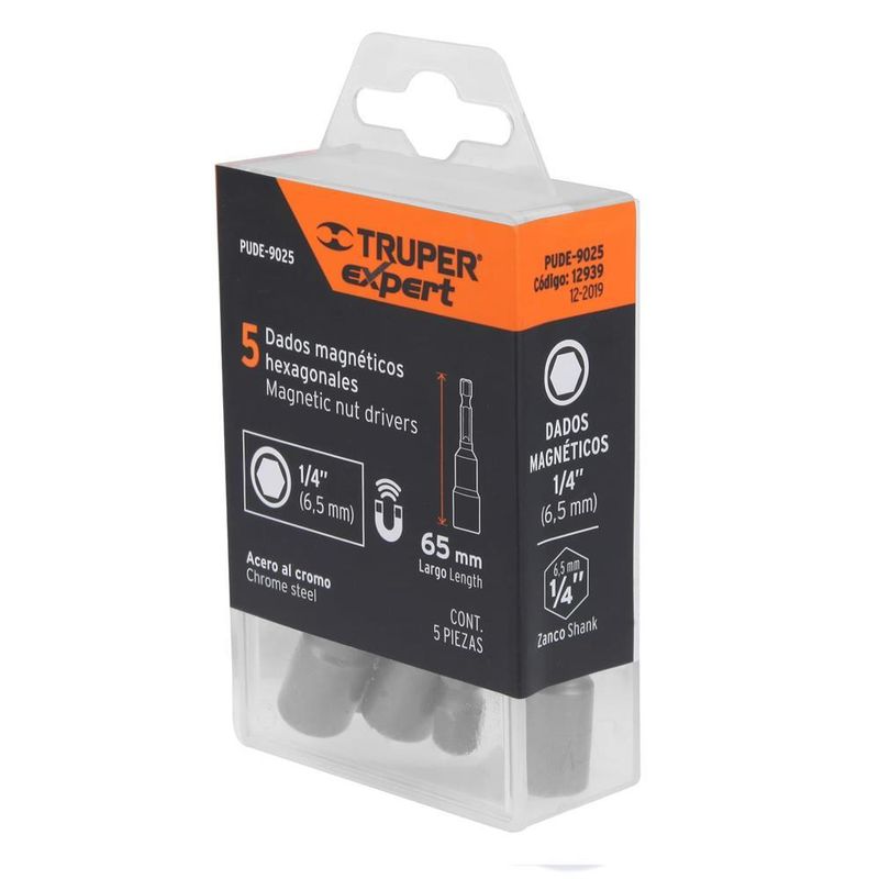 Set-Dado-Magnetico-Hexagonal-1-4--X-5-Pzas-Truper-12939