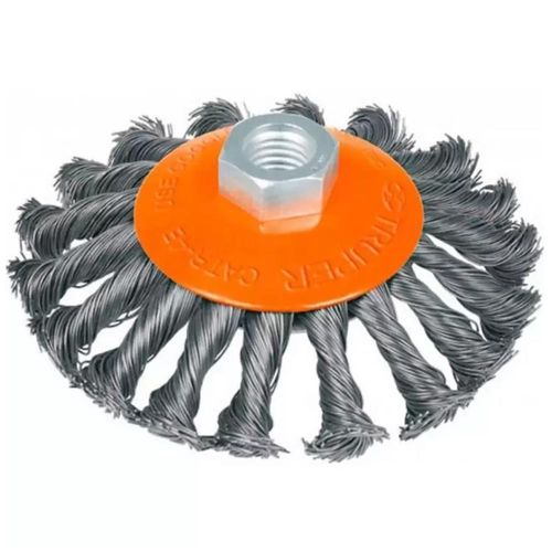 Escobilla Tipo Plato Trenzado 4" M14 Truper 14188