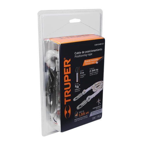 Cable De Protección Con 2 Ganchos 2 M Truper 14436