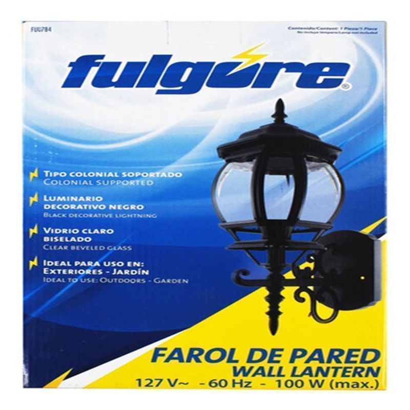 Farol-De-Pared-Colonial-Soportado-Negro-FU0784-Fulgore-