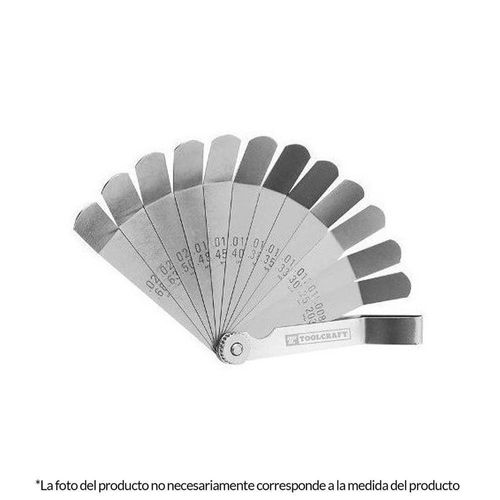 Calibrador 12 Hojas Anguladas en Pulgadas y Métricos Toolcraft TC3368