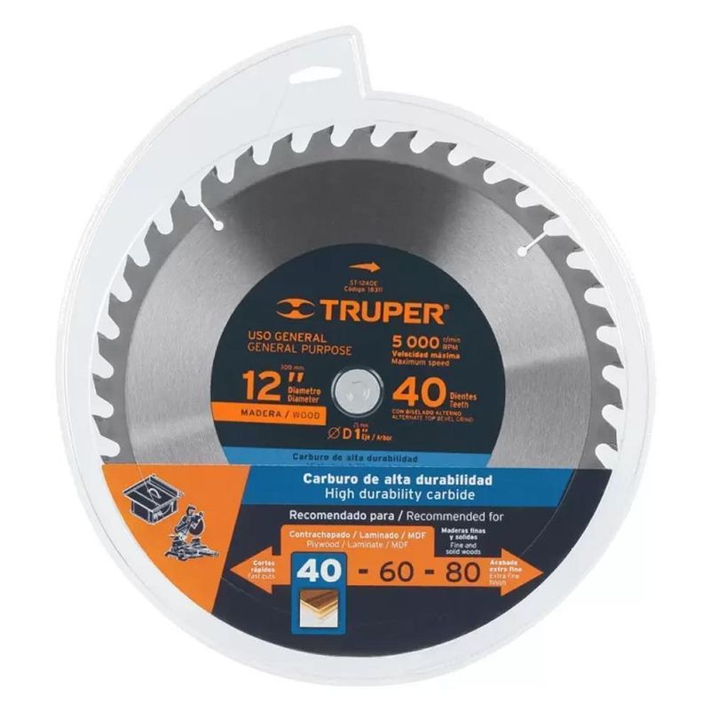Disco-Sierra-Circular-12--X-1--40-Para-Madera-Truper-18311