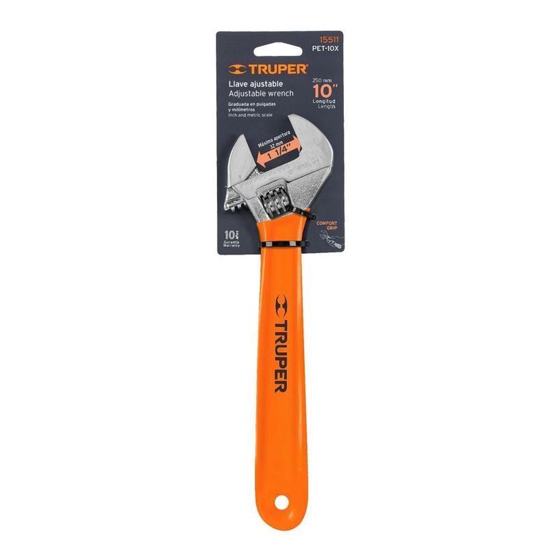 Llave-Francesa-10--Cromado-Con-Grip-Truper-15511