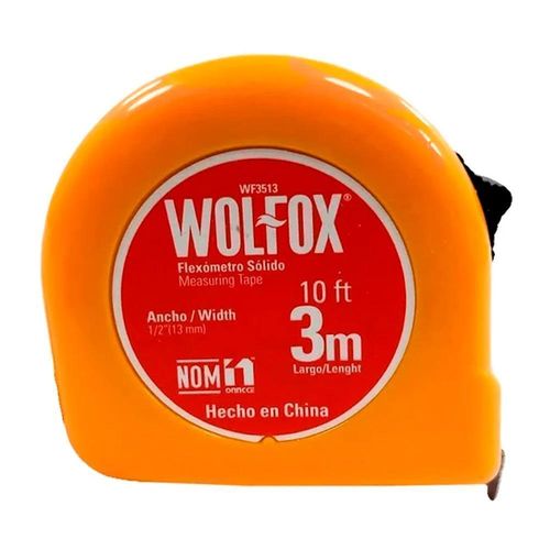 Wincha 3m x 12.7mm (1/2") naranja Wolfox WF3513