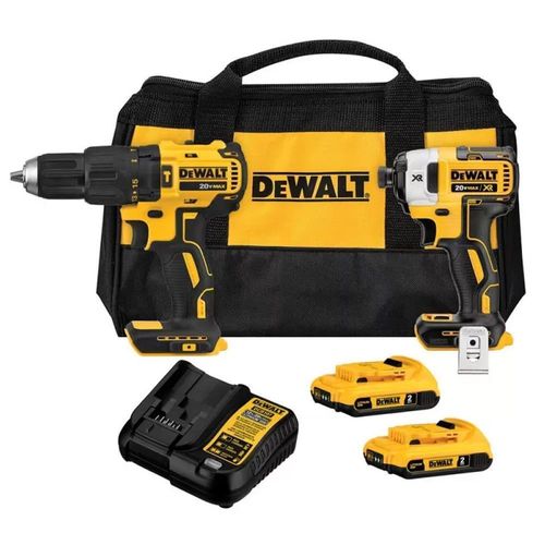 Taladro Percutor 1/2" 20V DCD778 + Atornillador de Impacto 1/4" 20V DCF887 Xr Brushless Dewalt DCK22