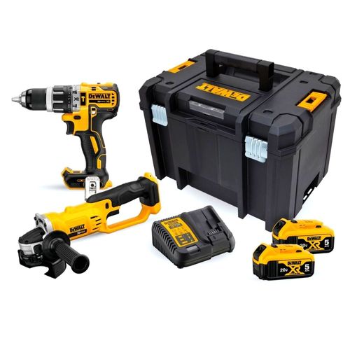 Combo Taladro + Amoladora + 2 baterías Dewalt