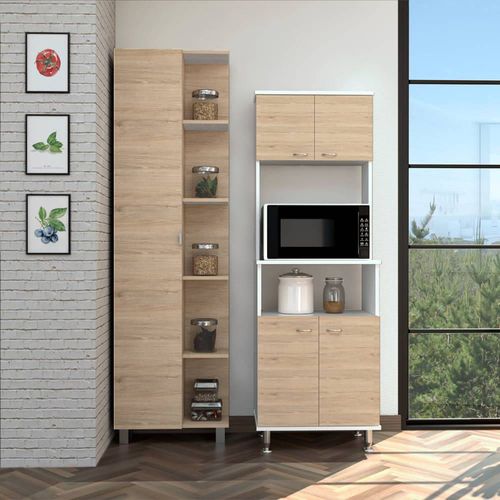 Combo Kitchen 52 Mueble Cocina 54 + Optimizador - Rovere / Blanco