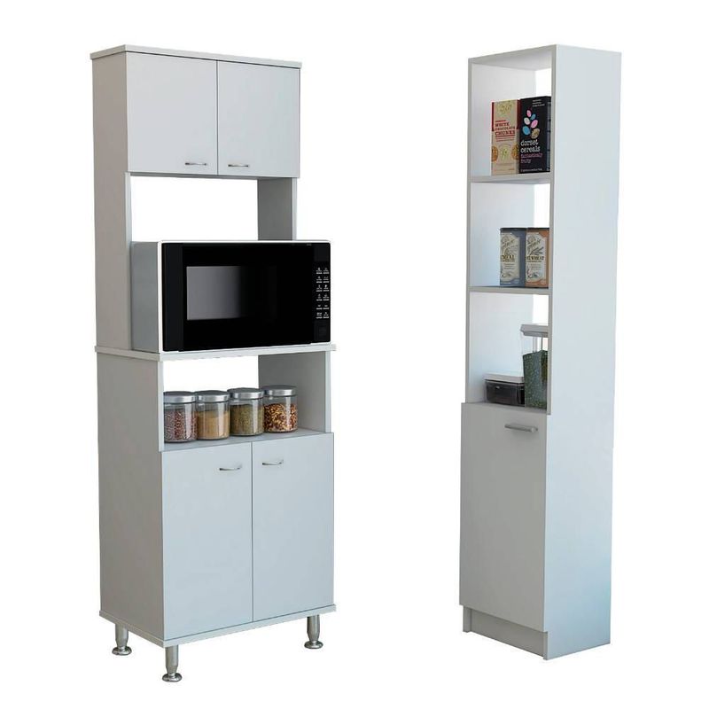 Combo Kitchen 7 Mueble Microondas + Optimizador - Blanco - Muebles De  Cocina