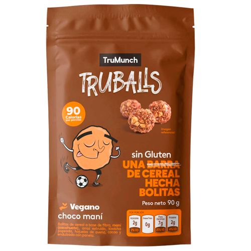 Bolitas de Cereal TRUBALLS Choco Maní Doypack 90g