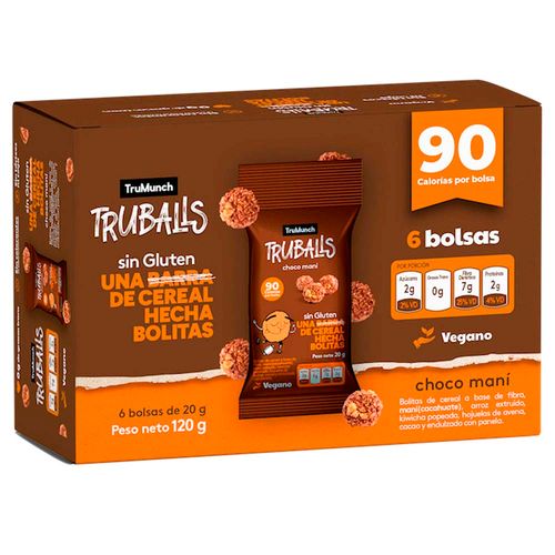 Bolitas de Cereal TRUBALLS Choco Maní Paquete 6un