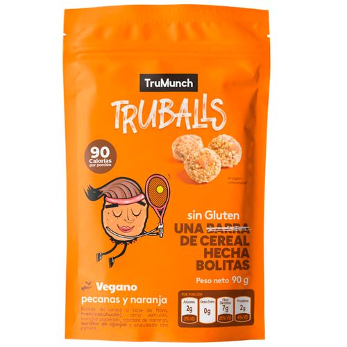 Bolitas de Cereal TRUBALLS Pecanas y Naranja Doypack 90g