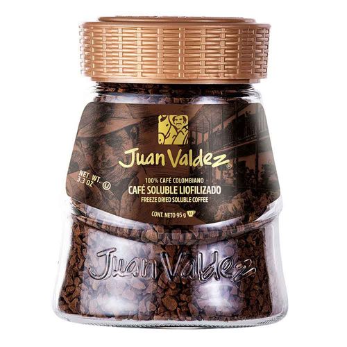 Café Liofilizado JUAN VALDEZ Regular Frasco 95g