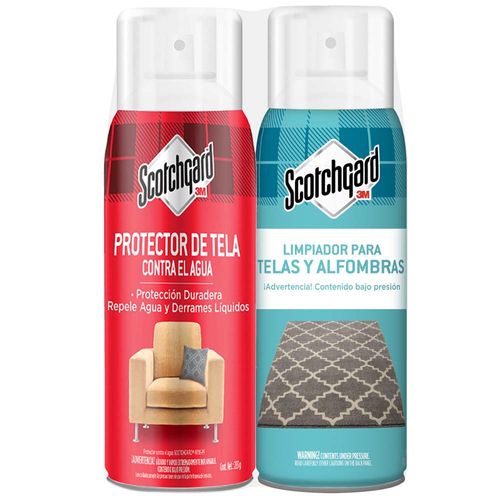 Pack Limpiador de Telas y Alfombras SCOTCHGARD Frasco 496g  + Protector de Tela SCOTCHGARD Frasco 396g