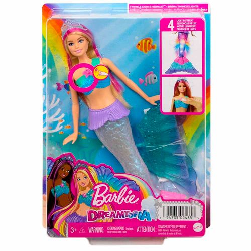 Muñeca BARBIE Dreamtopia Sirena Luces Brillantes HDJ36