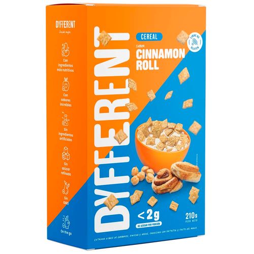 Cereal en Barra DYFFERENT Cinnamon Roll Caja 210g