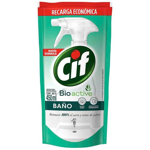 Limpiador de Baño CIF Bioactive Doypack 450ml