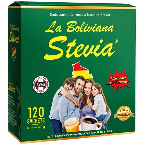 Endulzante Stevia LA BOLIVIANA Caja 120un