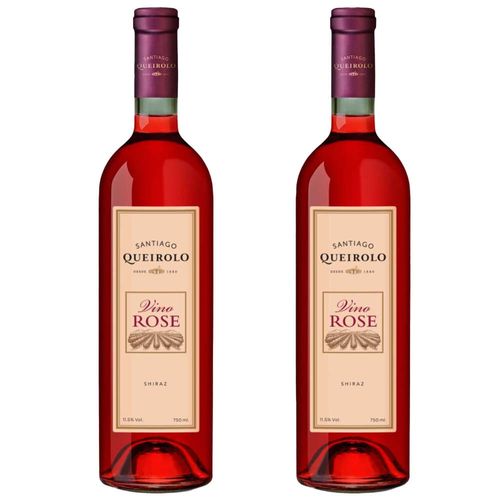 Pack Vino Rosé SANTIAGO QUEIROLO Botella 750ml Paquete 2un