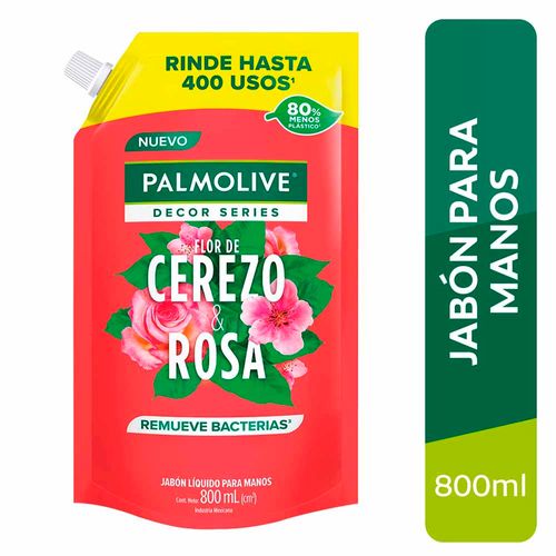 Jabón Líquido PALMOLIVE Flor de Cerezo y Rosa Doypack 800ml