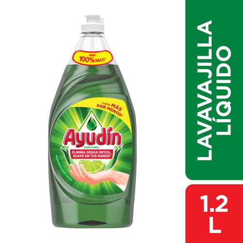 Lavavajilla AYUDÍN Lima Limón Líquido Botella 1.2L