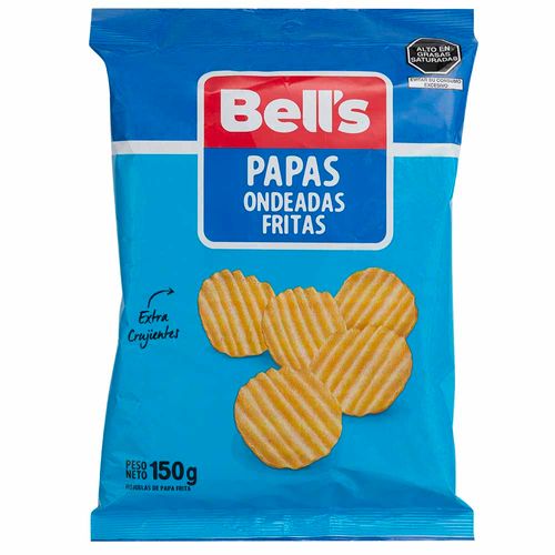 Hojuelas de Papas Fritas BELL'S Onduladas Bolsa 150g