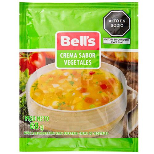 Crema de Vegetales BELL'S Mezcla Deshidratada Bolsa 68g