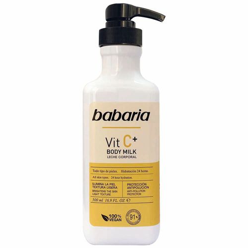 Crema Corporal BABARIA Vitamina C Frasco 500ml