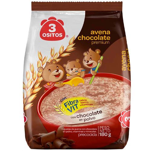 Avena de Chocolate 3 OSITOS Bolsa 180g