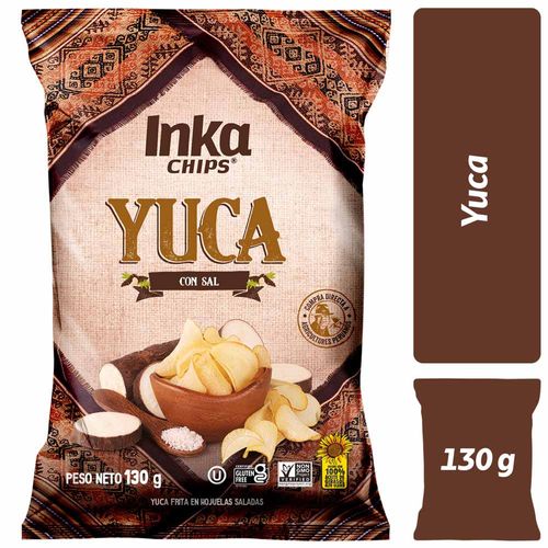 Piqueo INKA CHIPS Yucas fritas en hojuelas Bolsa 130Gr