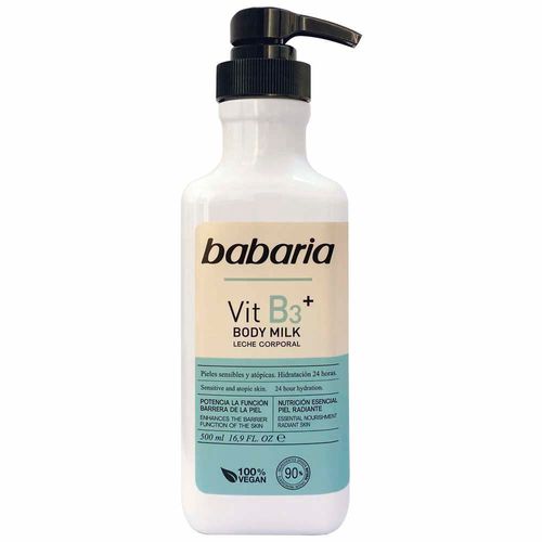 Crema Corporal BABARIA Vitamina B3 Frasco 500ml